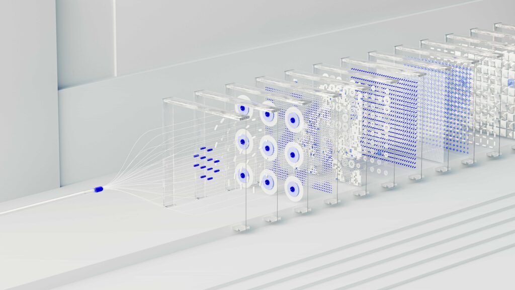 An artist's representation of AI in predictive maintenance