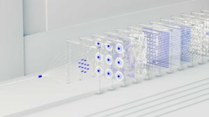 An artist's representation of AI in predictive maintenance